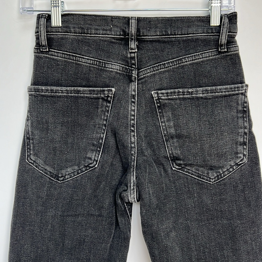 Zara Black Grey Denim Jeans Size 2 - Picture 6 of 8